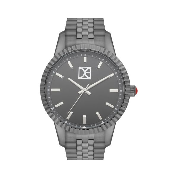 

Reloj Análogo Para Caballero Con Correa De Acero Inoxidable Y Bisel Facetado Color Gris Talla: Unico