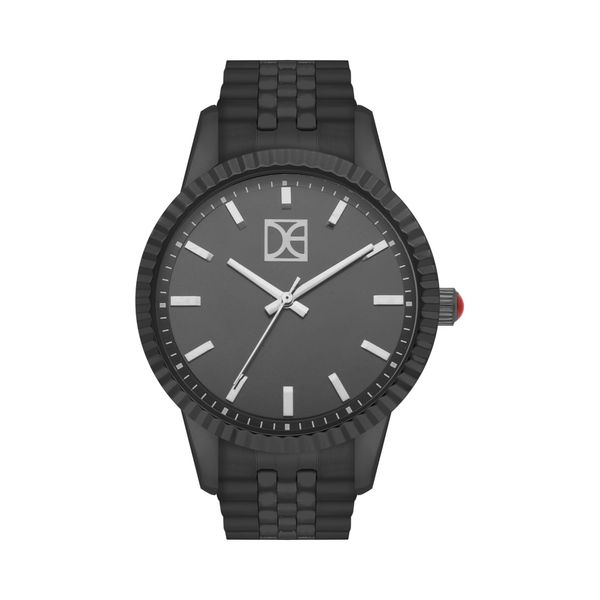 

Reloj Análogo Para Caballero Con Correa De Acero Inoxidable Y Bisel Facetado Color Negro Talla: Unico