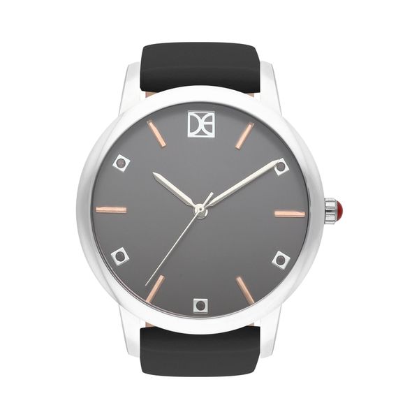 

Reloj Análogo Para Dama Con Correa De Tactopiel Con Indicadores Cuadrados Color Negro Talla: Única