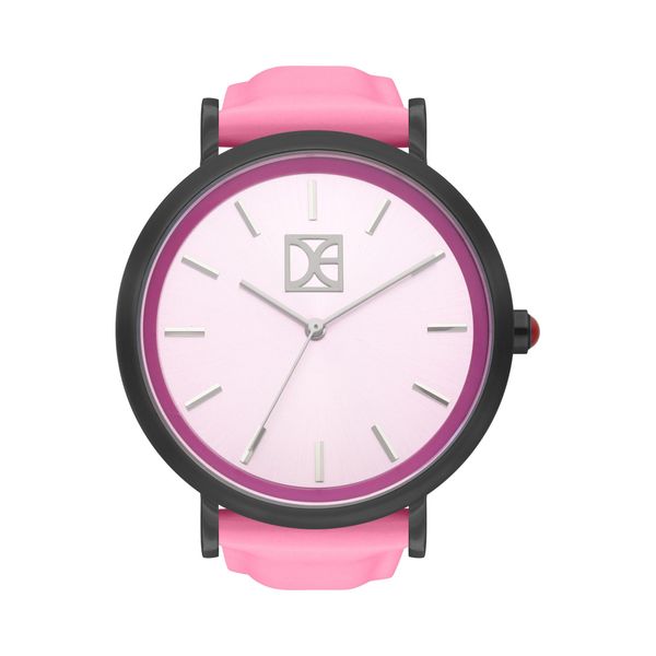 

Reloj Análogo Para Dama Con Correa De Charol Con Degradado Color Rosa Talla: Única