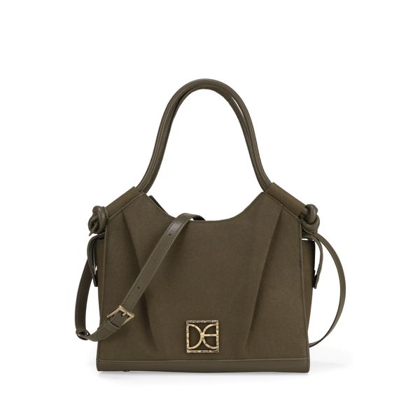 

Bolsa Satchel Suede Mediana Color Verde Olivo Talla: Unico
