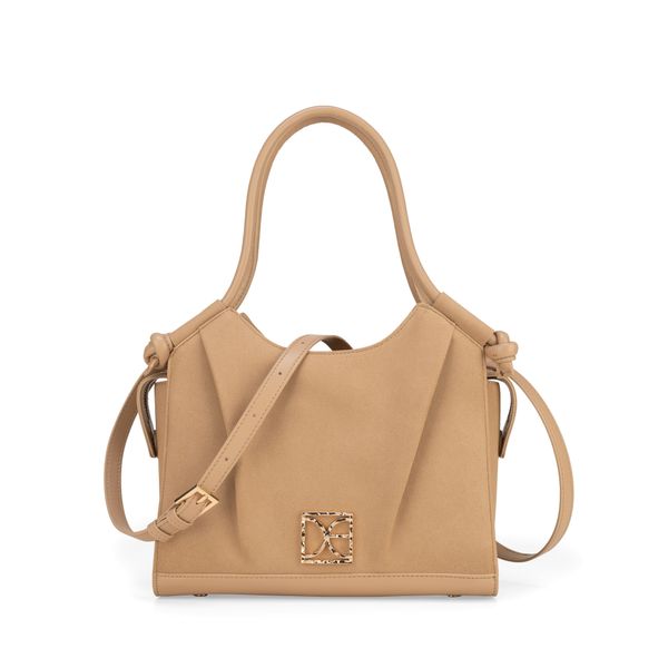 

Bolsa Satchel Suede Mediana Color Camel Talla: Unico