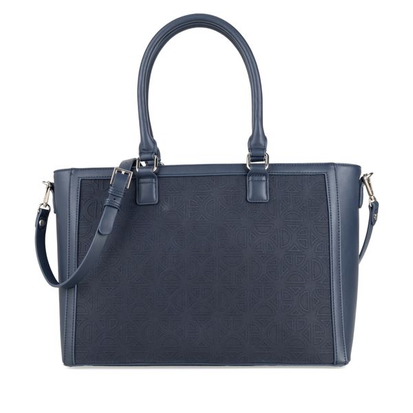 

Bolsa Tote Grande Monograma Troquelado Color Azul Marino Talla: Unico