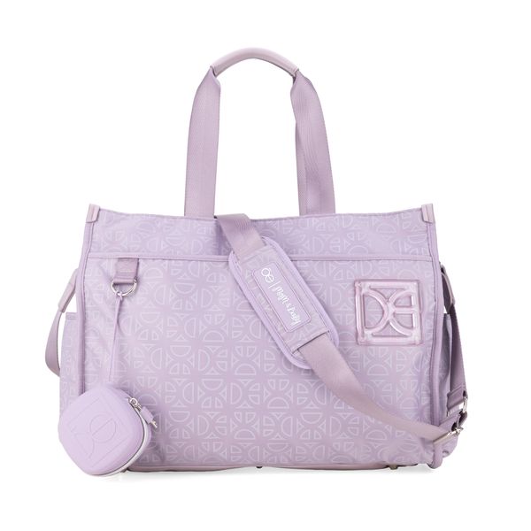 

Pañalera Tote Grande Textil Con Accesorios Color Lila Talla: Unico