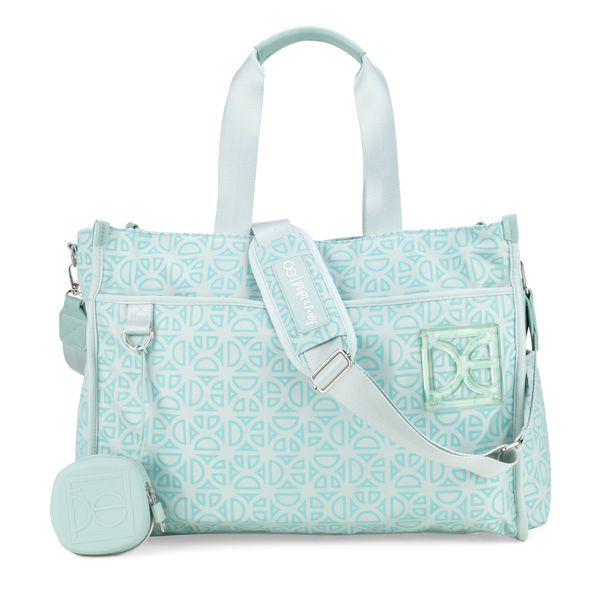 

Pañalera Tote Grande Textil Con Accesorios Color Verde Menta Talla: Unico