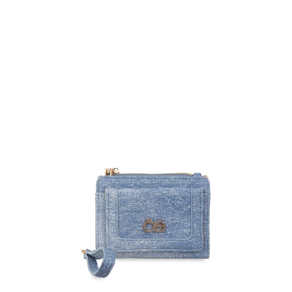 

Cartera Mediana Flap Con Maneral Color Azul Talla: Unico