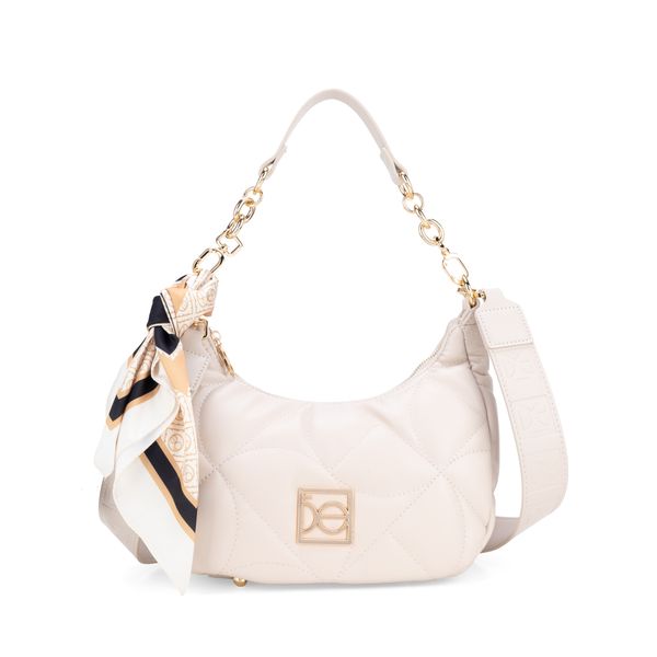 

Bolsa Hobo Mediana Acolchada Con Mascada Color Beige Talla: Unico