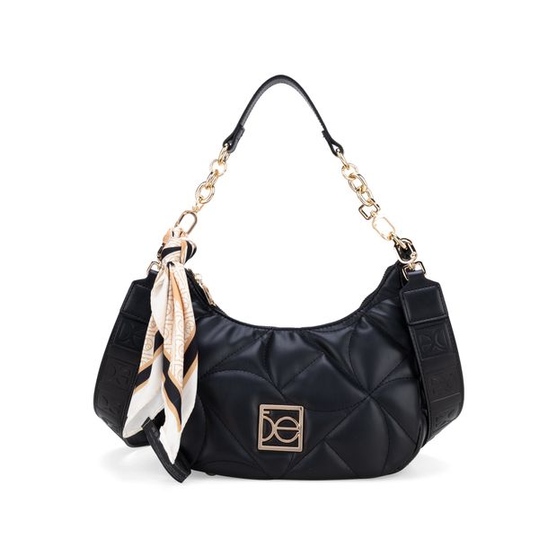 

Bolsa Hobo Mediana Acolchada Con Mascada Color Negro Talla: Unico