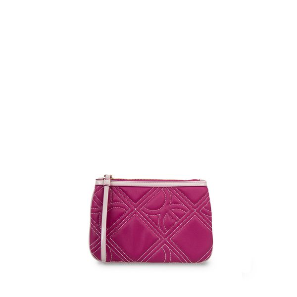 

Cartera Pouch Grande Con Maneral Color Magenta Talla: Unico
