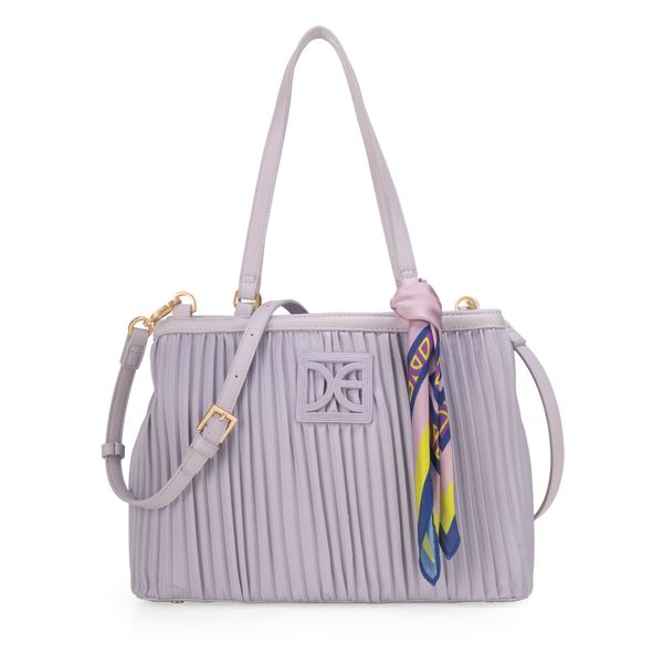 

Bolsa Satchel Con Mascada Color Lila Talla: Unico