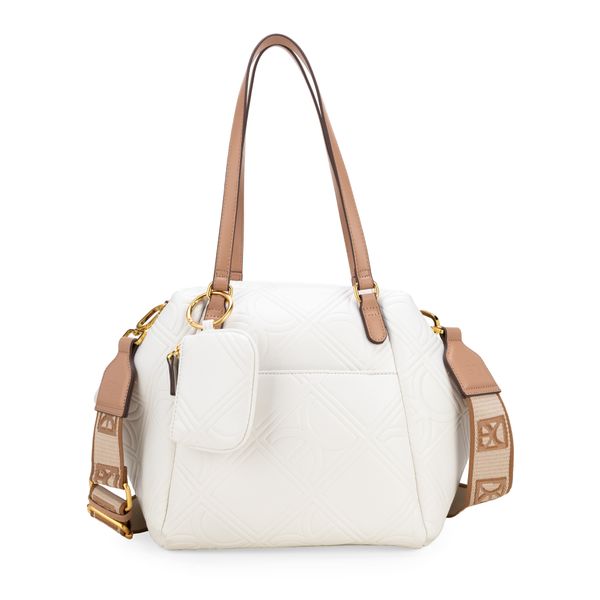 

Bolsa Satchel Grande Con Monedero Color Blanco Talla: Unico