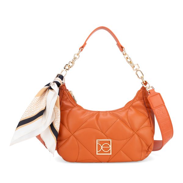 

Bolsa Hobo Mediana Acolchada Con Mascada Color Tan Talla: Unica
