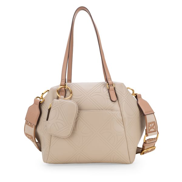 

Bolsa Satchel Grande Con Monedero Color Fango Talla: Unico