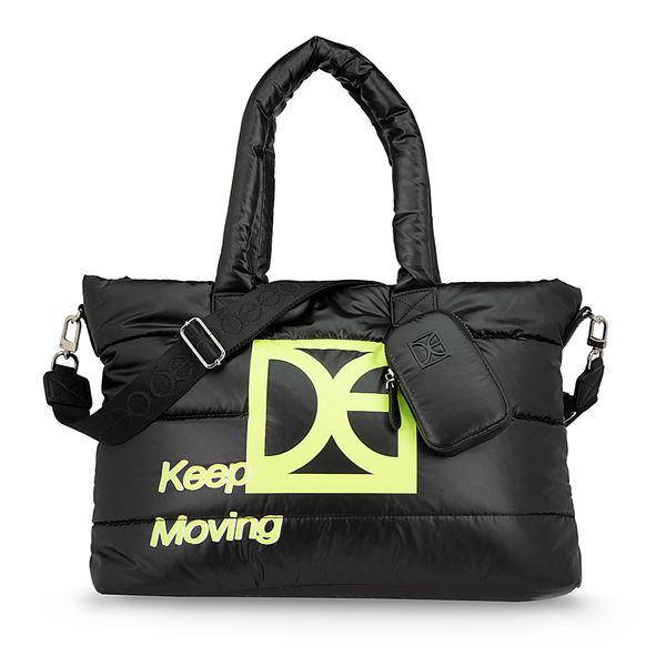 

Bolsa Tote Grande Acolchada Con Monedero Color Negro Talla: Unico