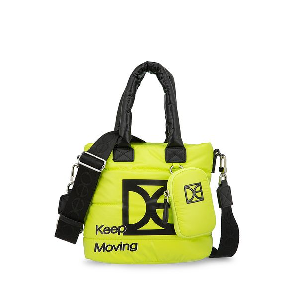 

Bolsa Tote Chica Acolchada Con Monedero Color Verde Limón Talla: Unico