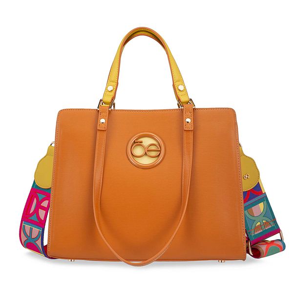 

Bolsa Satchel Grande Asa De Webbing Color Camel Talla: Unico