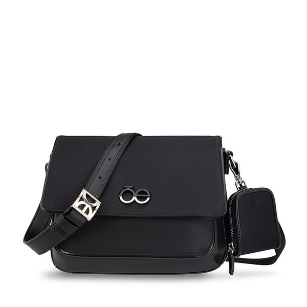 

Bolsa Satchel Mediana Textil Con Monedero Color Negro Talla: Unico