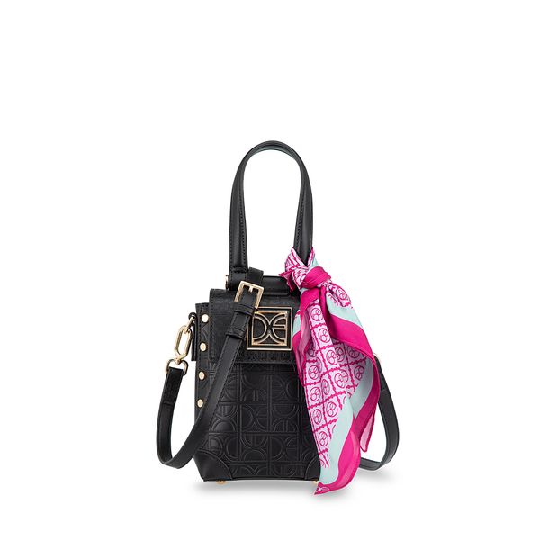 

Bolsa Briefcase Chica Con Mascada Color Negro Talla: Unico