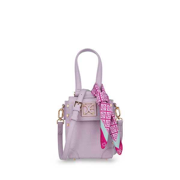 

Bolsa Briefcase Chica Con Mascada Color Lila Talla: Unico