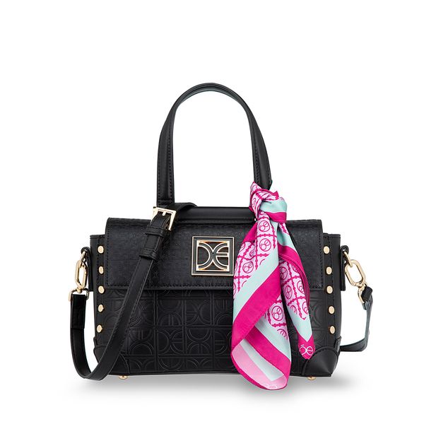 

Bolsa Briefcase Mediana Con Mascada Color Negro Talla: Unico