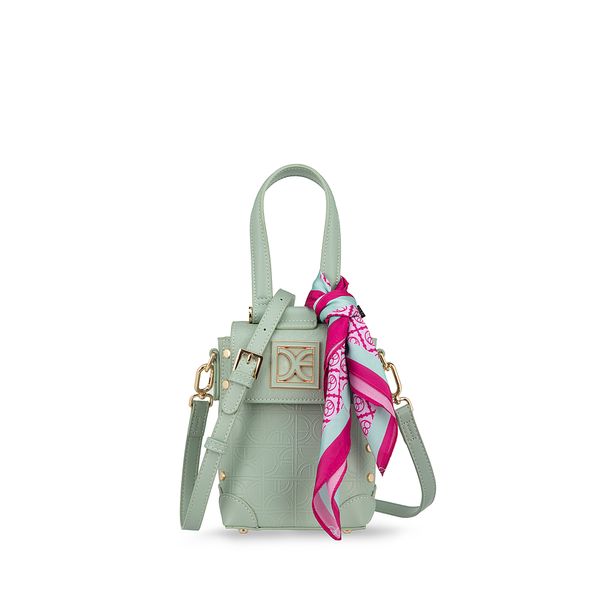 

Bolsa Briefcase Chica Con Mascada Color Verde Menta Talla: Unico