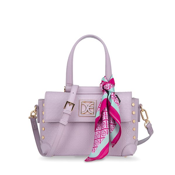 

Bolsa Briefcase Mediana Con Mascada Color Lila Talla: Unico