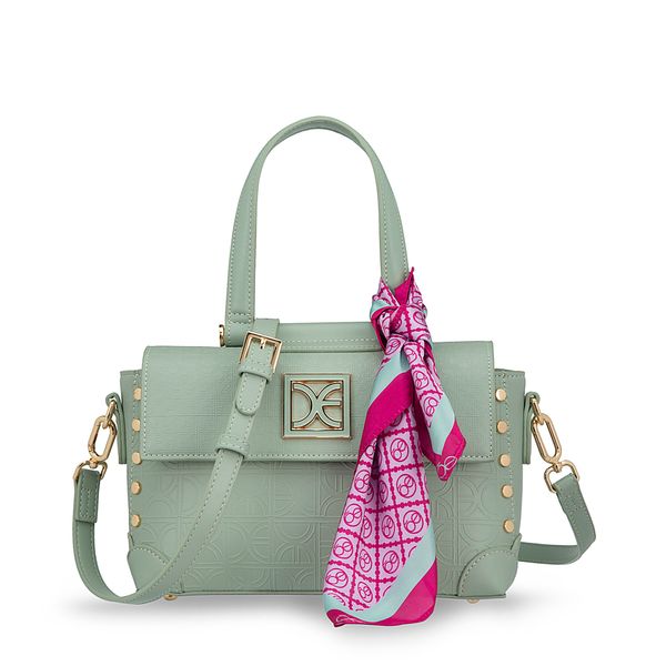 

Bolsa Briefcase Mediana Con Mascada Color Verde Menta Talla: Unico