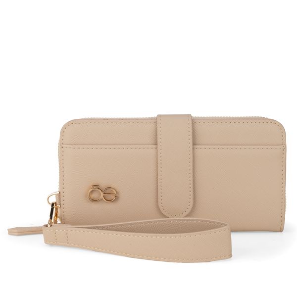 

Cartera Grande Con Maneral Color Beige Talla: Unico