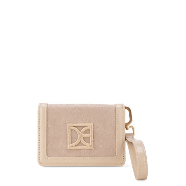 

Cartera Flap Chica Textil Con Maneral Color Beige Talla: Unico
