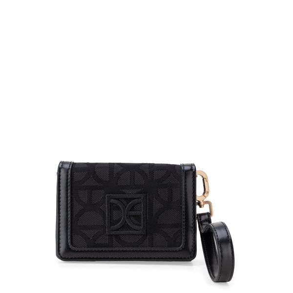 

Cartera Flap Chica Textil Con Maneral Color Negro Talla: Unico