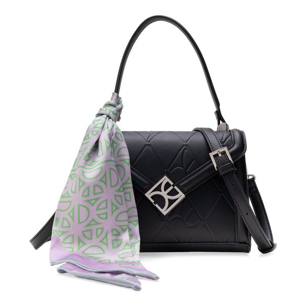 

Bolsa Briefcase Chica Con Mascada Color Negro Talla: Unico