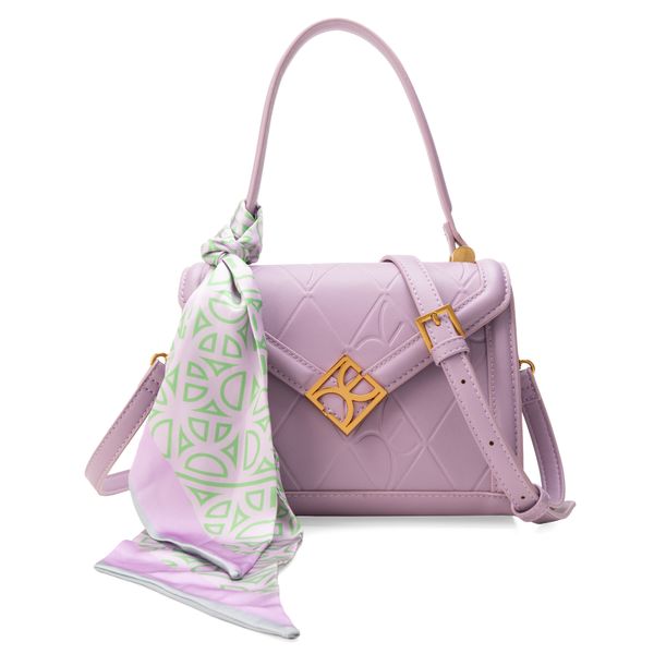 

Bolsa Briefcase Chica Con Mascada Color Lila Talla: Unico