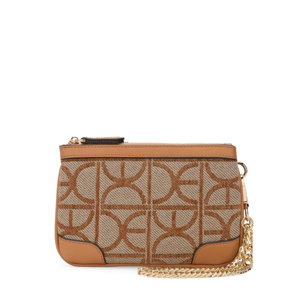 

Cartera Mediana Textil Con Maneral Color Camel Talla: Mediana