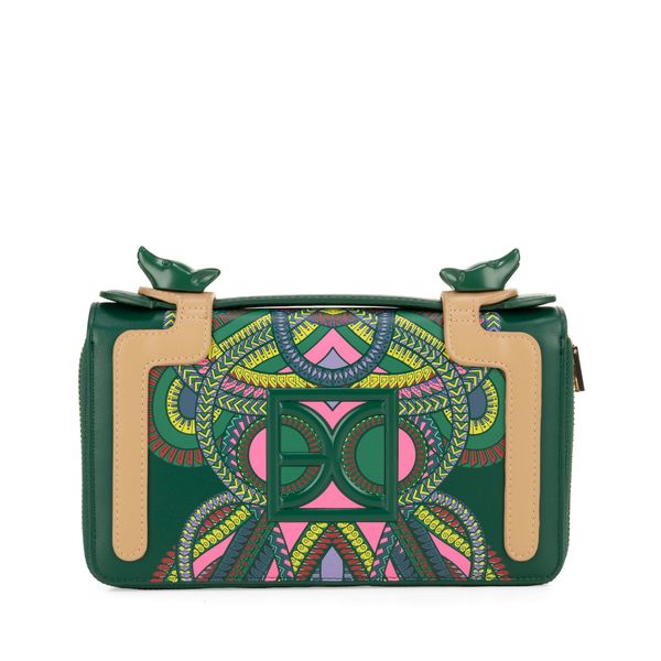 

Cartera Maxi Jacobo Y María Ángeles Con Cierre Doble Y Manerales Intercambiables Color Verde Talla: Unico