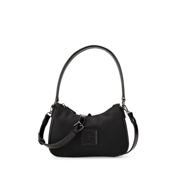 

Bolsa Hobo Chica Textil Color Negro Talla: Unico