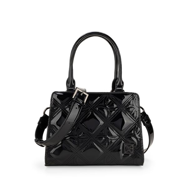 

Bolsa Satchel Mediana Charol Color Negro Talla: Unico