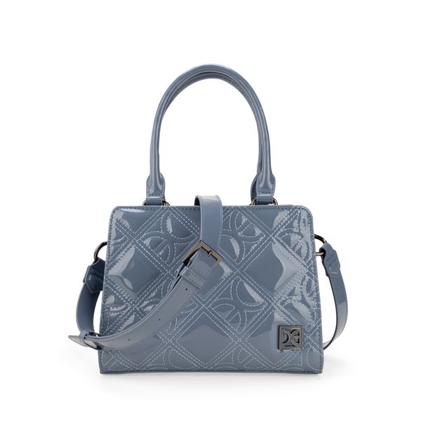 

Bolsa Satchel Mediana Charol Color Azul Celeste Talla: Unico