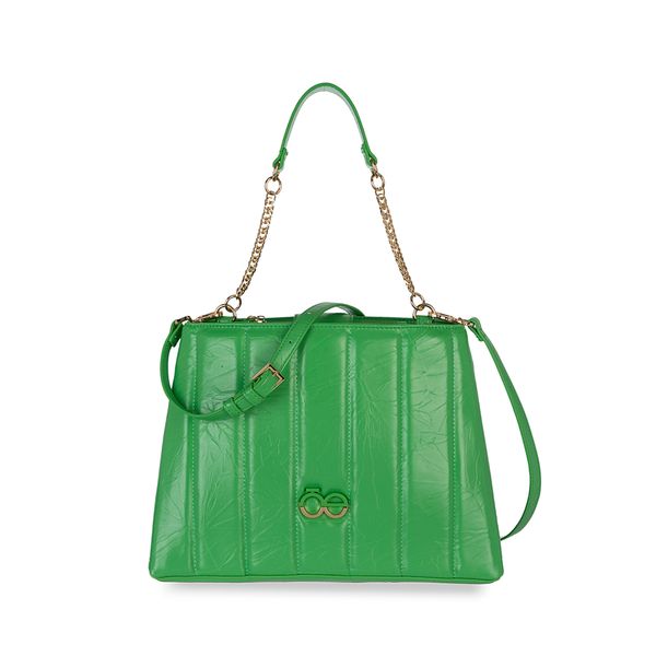 

Bolso Satchel Grande Acolchado Color Verde Talla: Unico