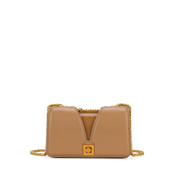 

Bolsa Briefcase Mini Asa De Cadena Color Café Talla: Unico