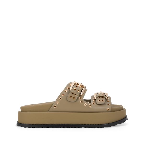 

Sandalia Plataforma Con Hebillas Color Verde Talla: 26