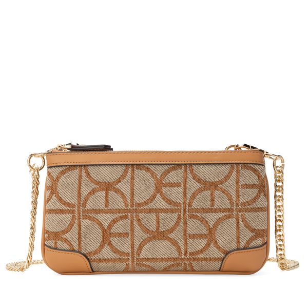 

Cartera Grande Textil Con Maneral Color Camel Talla: Grande