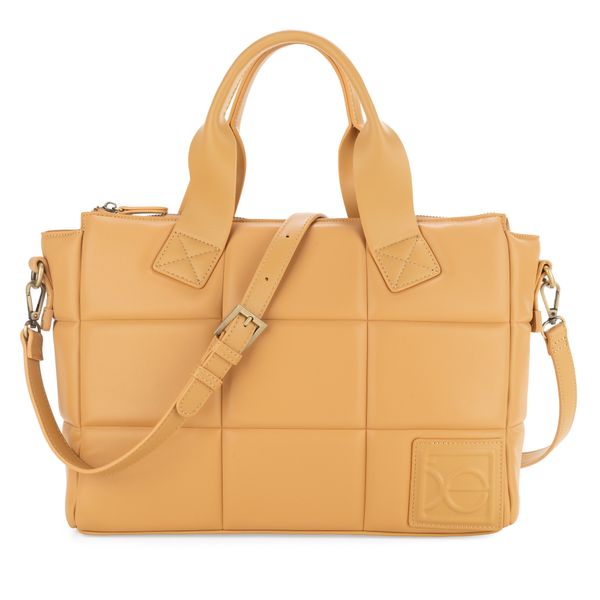 

Bolsa Tote Acolchada color Camel Talla: Unico