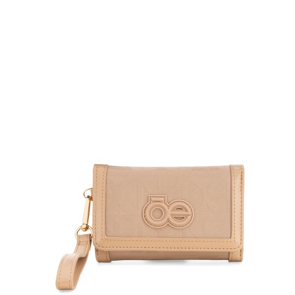 

Cartera Mediana Flap con Maneral color Beige Talla: Unico