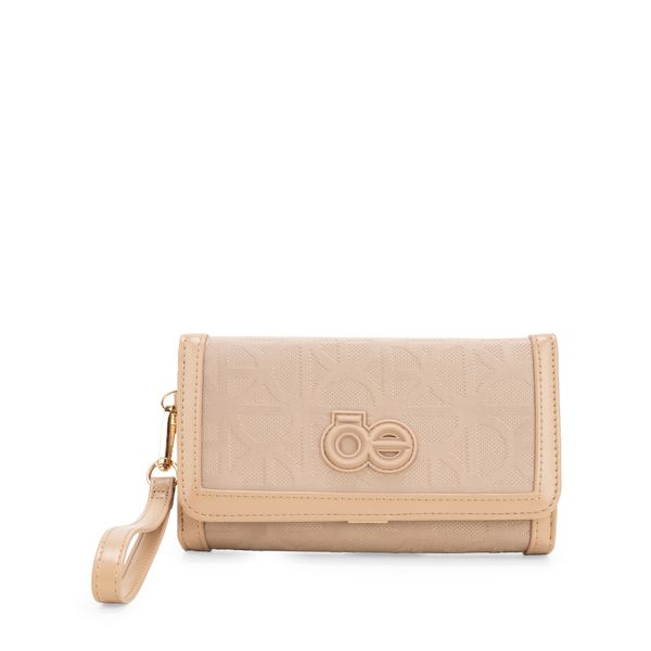 

Cartera Grande Flap con Maneral color Beige Talla: Unico