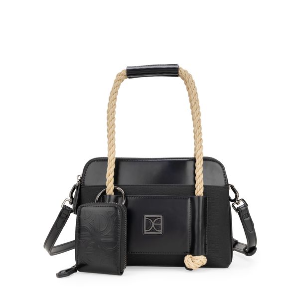 

Bolsa Satchel Chica con Monedero color Negro Talla: Unico