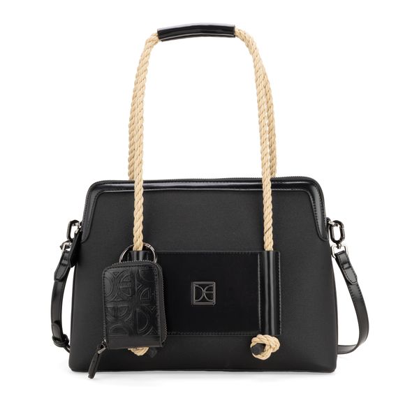

Bolsa Satchel Grande Con Monedero Color Negro Talla: Unico
