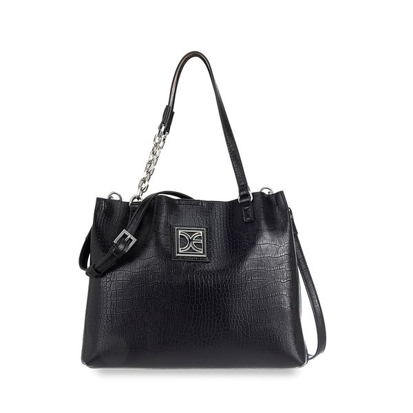 

Bolsa Satchel Mediana Look Animal Skin color Negro Talla: Unico