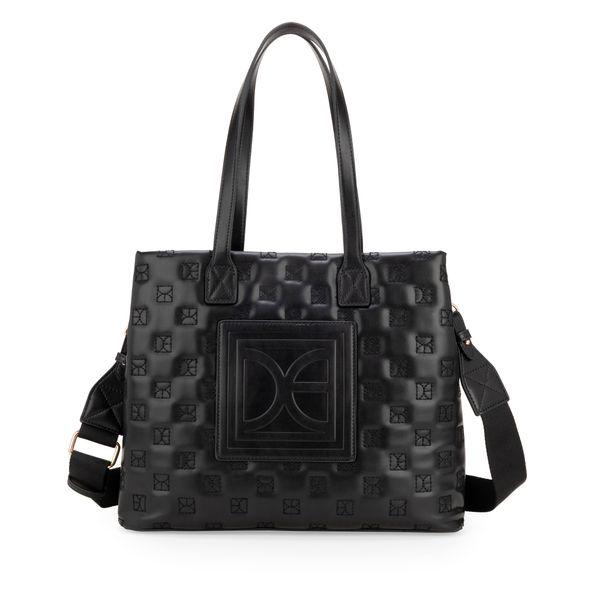 

Bolsa Tote Bordado Monograma Color Negro Talla: Única