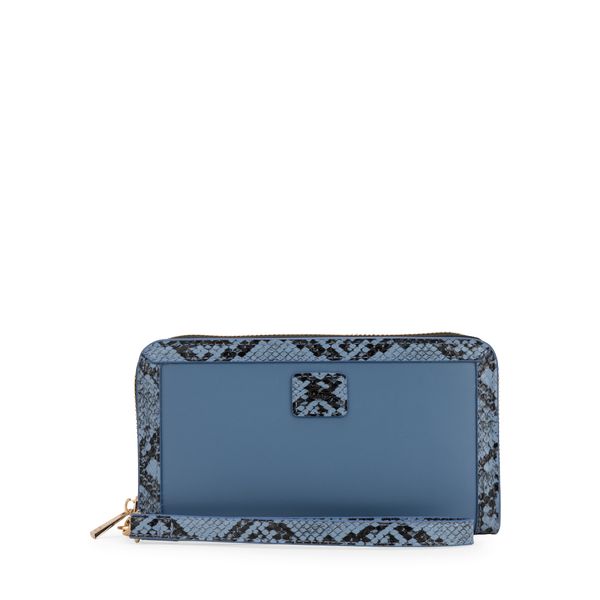 

Cartera Grande Cierre Sencillo con Maneral color Azul Talla: Unico