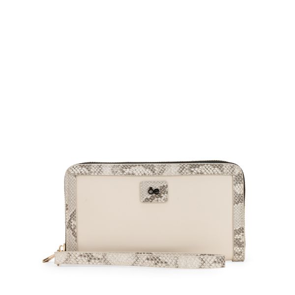

Cartera Grande Cierre Sencillo con Maneral color Blanco Talla: Unico